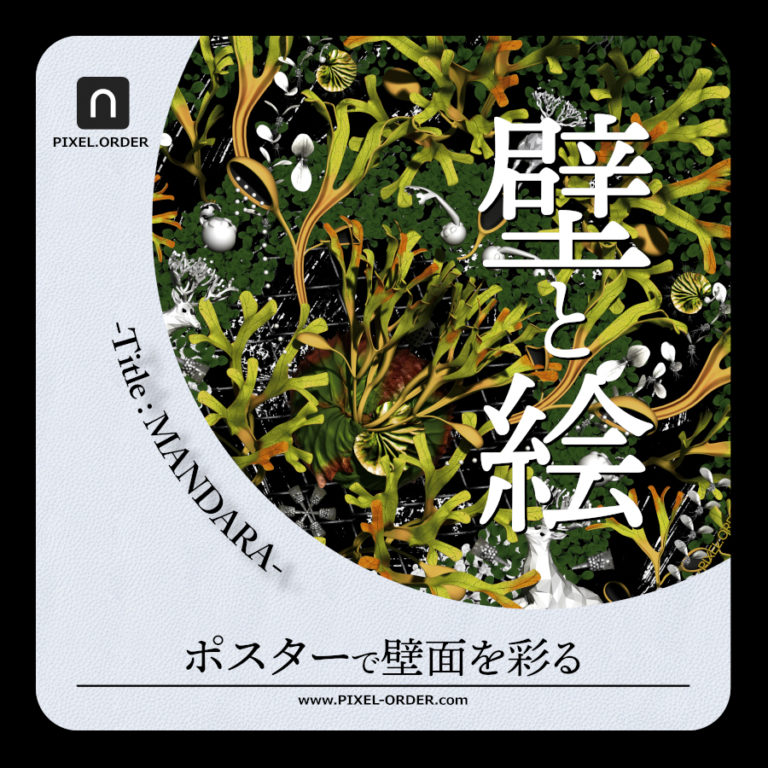 MANDARA_ビカクシダ_リドレイ_ポスター_イラスト_販売_デザイン_植物_インテリア_スポア_spore_胞子培養_poster_Platycerium_Top