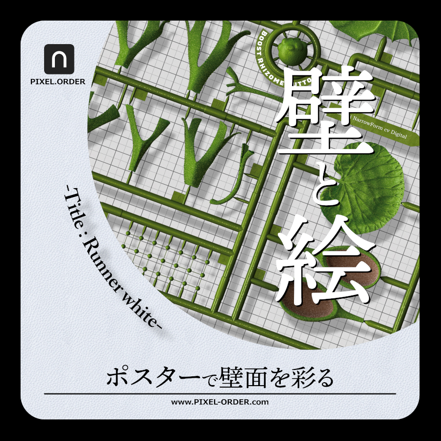 Platycerium ridleyi botanical poster keyvisual 'Runner' – ビカクシダ リドレイ ポスター